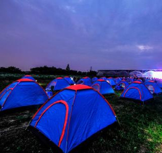 梧州夜里星空圆形帐篷